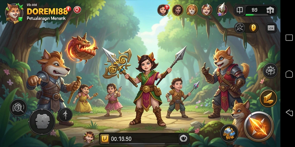 Tampilan menakjubkan dari gameplay DOREMI88 yang penuh petualangan.
