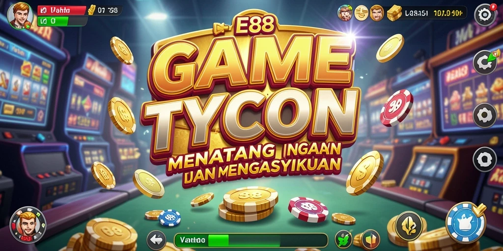 Tampilan gameplay E88 yang menunjukkan keseruan manajemen bisnis.