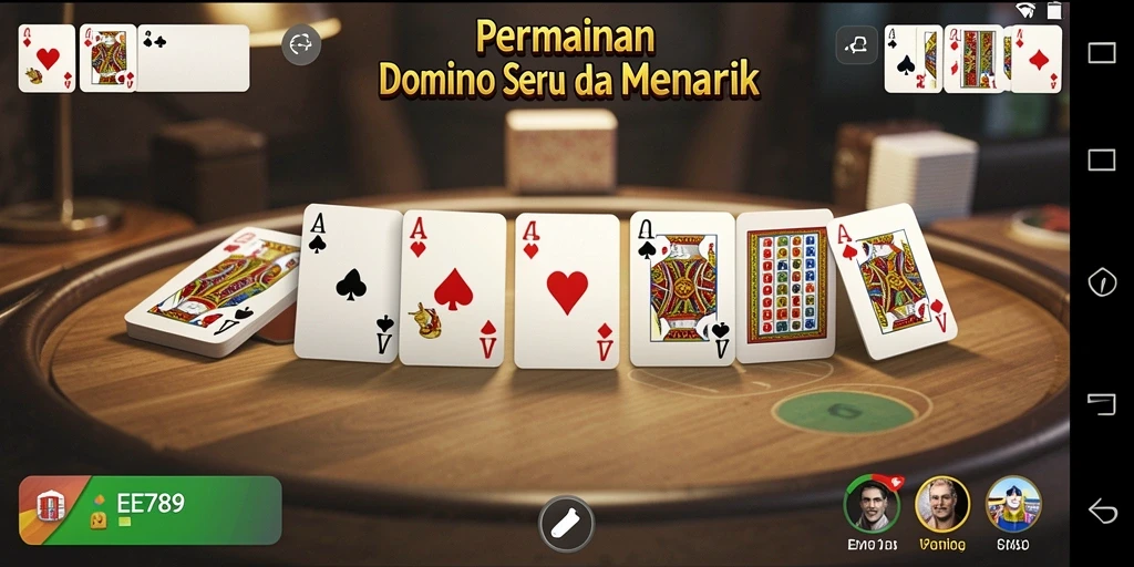 Tampilan gameplay utama dari EE789 yang menampilkan aksi domino.