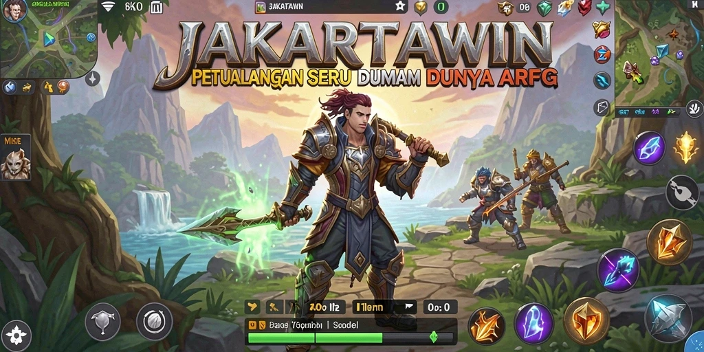 Tampilan gameplay JAKARTAWIN yang epik dan seru di dunia ARPG.