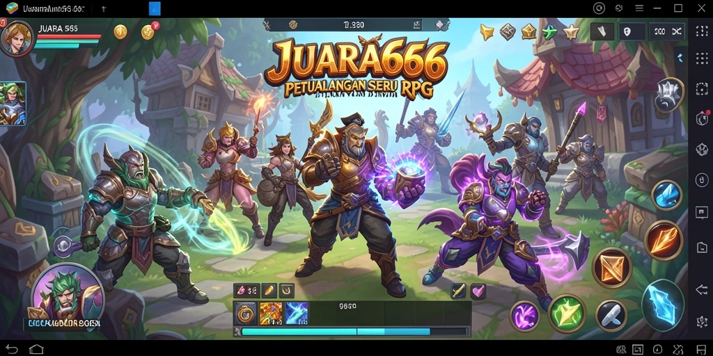 Screenshot gameplay JUARA666 menampilkan aksi pertempuran yang mendebarkan.