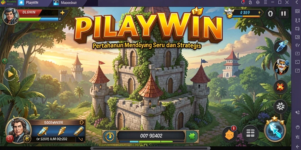 Gameplay seru dari <strong>PLAYWIN</strong> di mana pemain menghentikan musuh dengan menara.