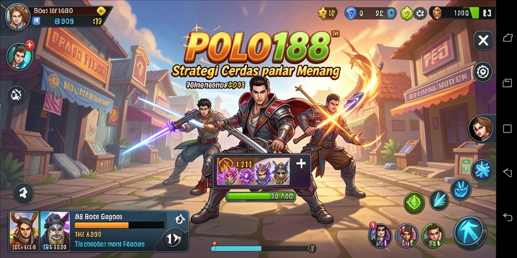 Tangkapan layar gameplay <strong>POLO188</strong> yang menunjukkan aksi pertempuran taktis.