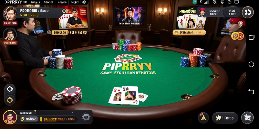 Gambaran menegangkan dalam permainan Poker PPRRYY yang mendebarkan.
