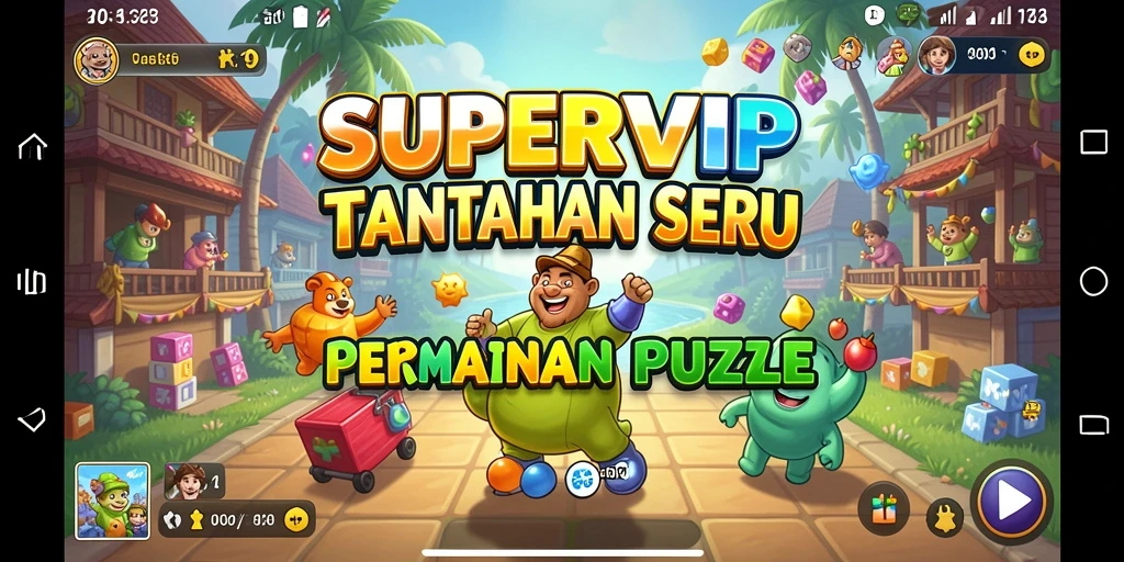 Tampilan gameplay menarik dari SUPERVIP dengan tantangan puzzlenya.