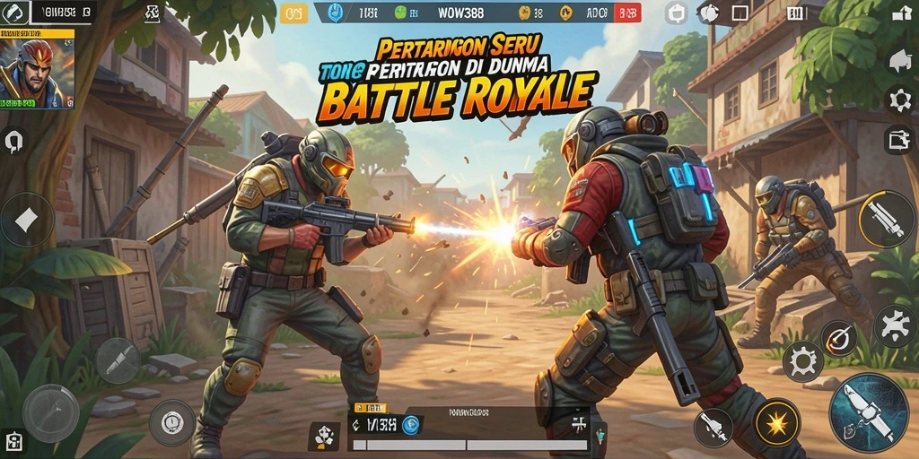 Gameplay WOW388 yang seru dalam Battle Royale.
